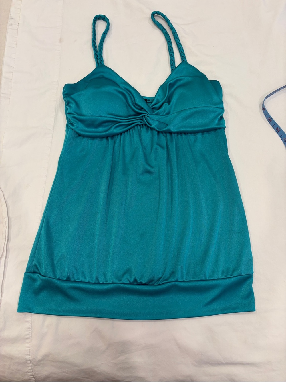 Byer California Teal Braided-Strap Camisole